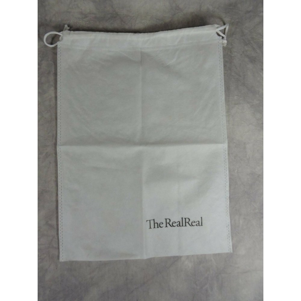 The RealReal Shoe Bag Dust Cover Real Real Handbag Purse w/ Drawstrings 11"x14"